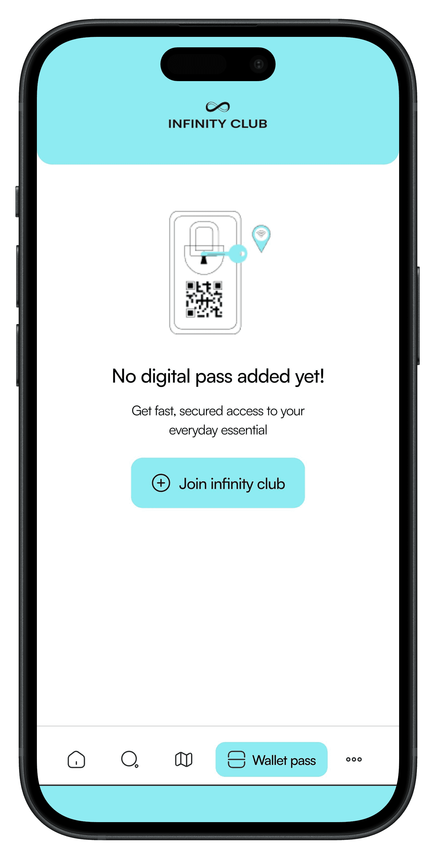 Infinity Club app - Join and get your digital pass